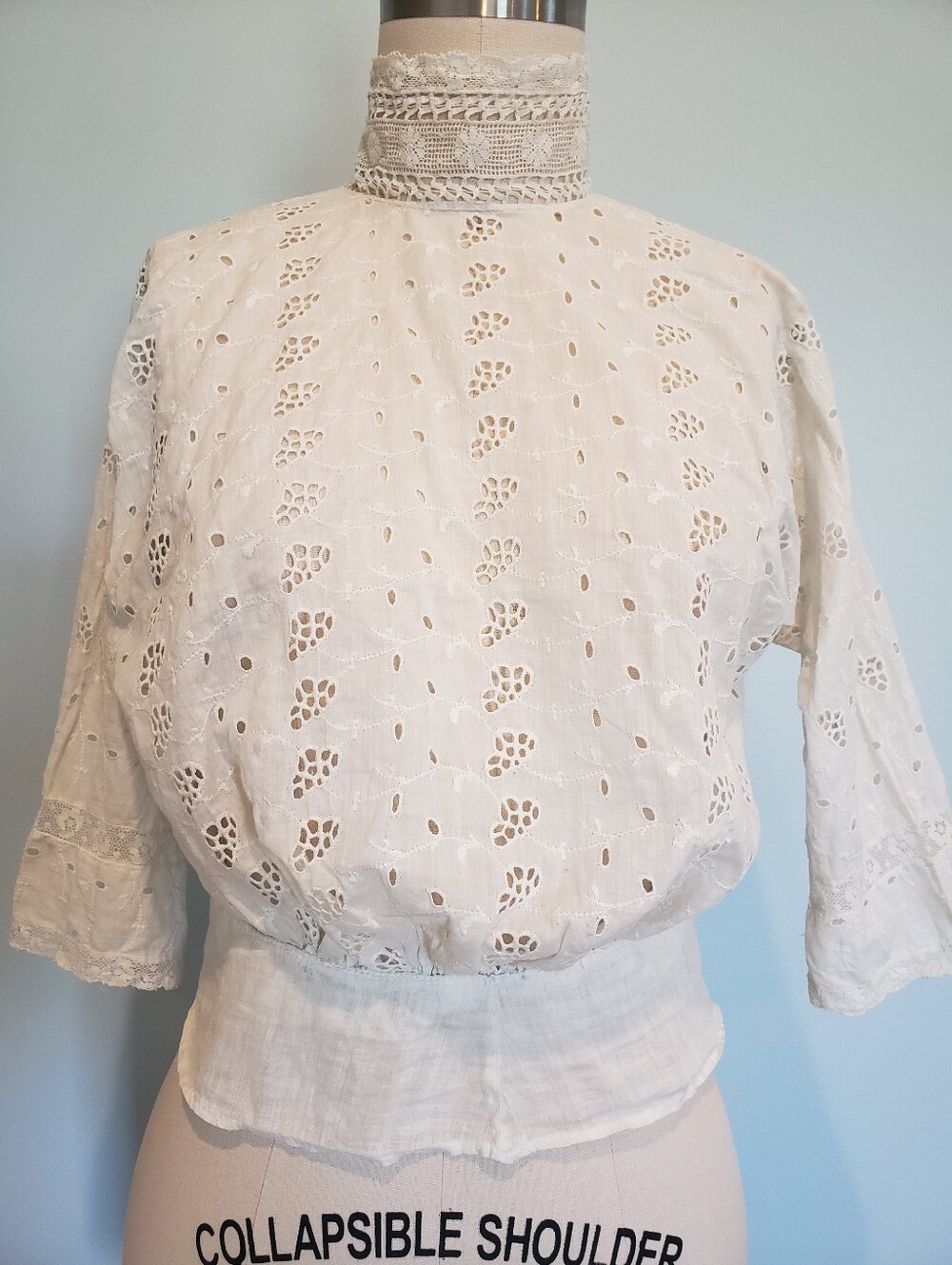 Antique Edwardian Lace Blouse, XXS